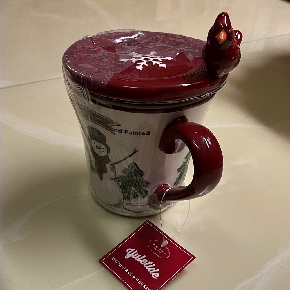 St. Nicholas Square Yuletide Mug and Coaster Set